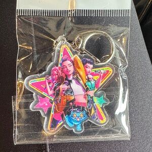 Colorful Star Keychain with Characters